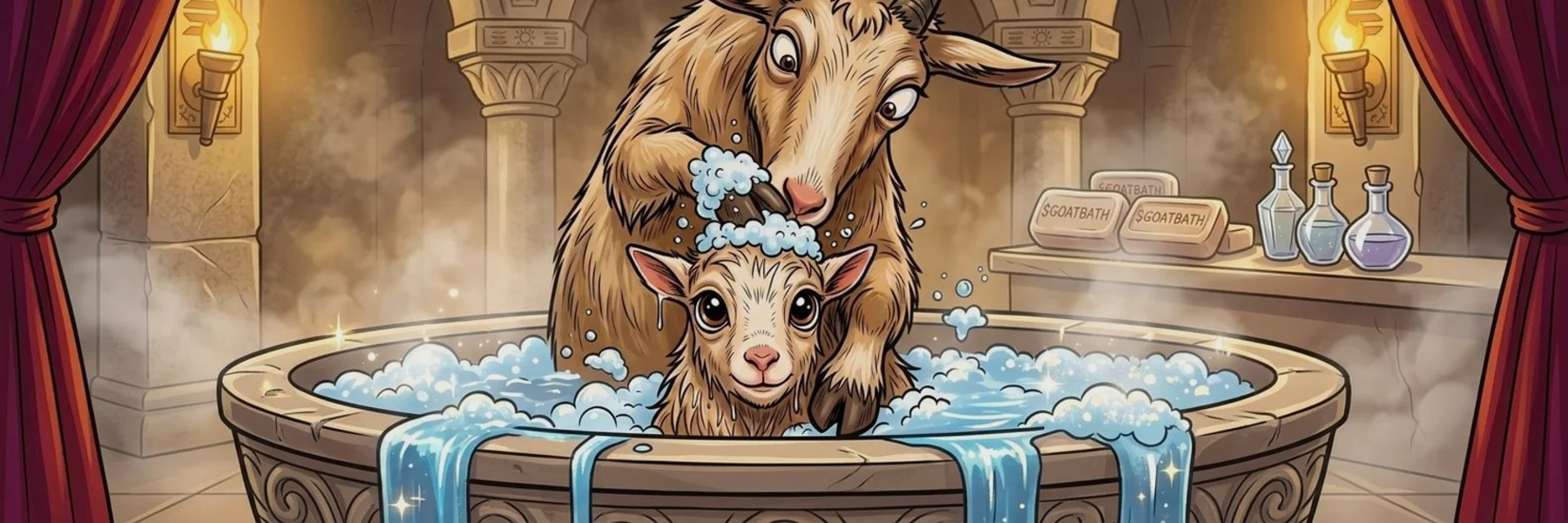 GOAT BATH comic social banner